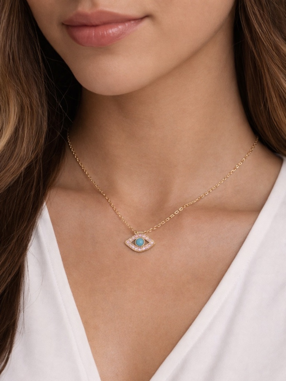 Gold evil eye 🧿 necklace